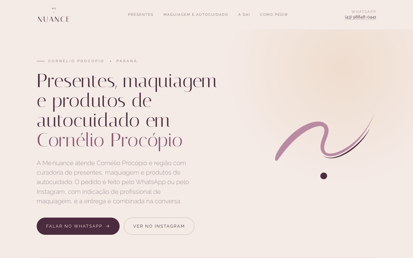 Me·nuance, abertura no computador