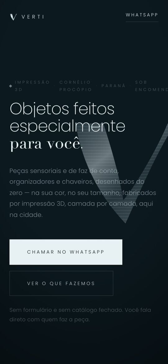 Verti, abertura no celular
